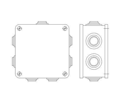 junction box autocad drawing